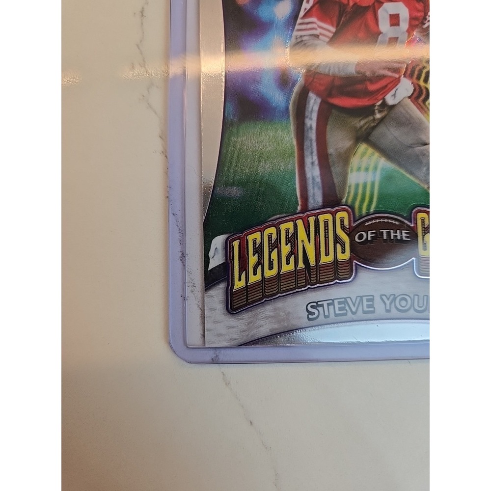 2024 Topps Chrome Legends of the Gridiron Steve Young #LOG-24 Orange Ref‎ /25 - Picture 4 of 10